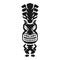 Tribal aztec idol icon, simple style