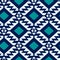 Tribal blue and turquoise geometric seamless pattern