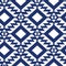 Tribal blue and white geometric seamless pattern