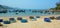 Tribal boats on beautiful beach