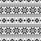 Tribal christmas ethnic pattern vector black white color