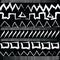 Tribal doodle grunge chalk border seamless pattern. Old aztec st