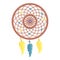 Tribal dream catcher icon, cartoon style