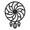 Tribal dream catcher icon, outline style