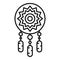 Tribal dream catcher icon outline vector. Indian native