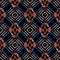 Tribal embroidery abstract seamless pattern. Vector geometric ba