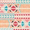 Tribal ethnic colorful bohemian pattern with geometric elements, African mud cloth, tribal design