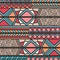 Tribal ethnic colorful bohemian pattern with geometric elements, African mud cloth, tribal design