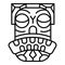 Tribal face icon, outline style