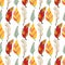 Tribal flat feather seamless pattern background