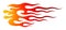 Tribal hot rod flame motorcycle and car decal graphic