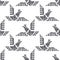 Tribal indian american seamless pattern. Vector hand drawn native geometrical ornament with birds. Ethnic texture with mexican mo