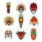 Tribal masks set