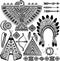 Tribal native American set of symbols