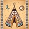 Tribal native American set of symbols