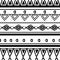 Tribal pattern texture with hand drawn african, aztec, maya creative drawing vector illustration. Black and white stripes patterns