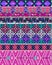 Tribal seamless aztec pattern with birds and flowers