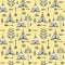 Tribal seamless pattern. Creative boho style pattern with ethnic arrows, teepee or wigwam, Stylish hand drawn vector