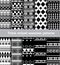 Tribal striped seamless patterns