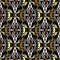 Tribal striped vector seamless pattern. Folk abstract geometric