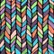 Tribal style braided seamless pattern, ethnic chevron multicolor. Braid lines