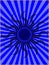 Tribal Sun on Blue Sun Burst Background