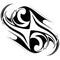 Tribal Tatoo Swirling Monochrome Design