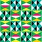 Tribal vector seamless textile pattern - Kente mud cloth style, traditional geometric nwentoma design from Ghana, African in green