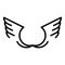 Tribal wings icon, outline style