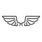 Tribal wings icon, outline style