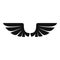 Tribal wings icon, simple style