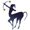 Tribal zodiac. Sagittarius. Centaur, half man and half horse, with bow and arrow in shooting pose