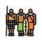 tribe african color icon vector illustration