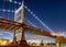 Triborough Bridge at night, in Astoria, Queens, New York. USA