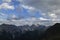 Tribulaun group mountains from Stubai high-altitude hiking trail, lap 8 in Tyrol, Austria