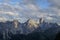 Tribulaun group mountains from Stubai high-altitude hiking trail, lap 8 in Tyrol, Austria