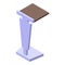 Tribune icon isometric vector. Speaker raised platform