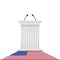 Tribune, speaker` podium. The US presidential election 2020. Vector illustration