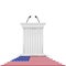Tribune, speaker' podium. The US presidential election 2020. Vector illustration