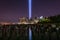 Tribute In Light Memorial From Brooklyn Bridge Pier