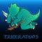 Triceratops cute character dinosaurs