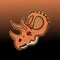 Triceratops head mascot logo desain