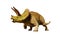 Triceratops horridus dinosaur from the Jurassic era 3d render isolated on white background
