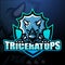 Triceratops mascot esport logo design