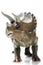 Triceratops plastic figurine in white background