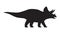 Triceratops silhouette icon sign, Dinosaurs symbol design, Vector illustration