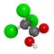 Trichloroacetic acid (TCA) molecule. Used in dermatological treatment of warts and related skin conditions