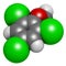 Trichloroanisole TCA cork taint molecule. Produced by fungi and bacteria, responsible for cork taint in bottled wine.