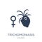 Trichomoniasis icon. Trendy flat vector Trichomoniasis icon on w