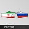 trick iran attack russia hand gesture colored icon. Elements of flag illustration icon. Signs and symbols can be used for web,
